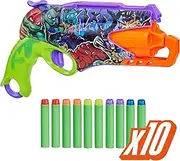 Nerf Teenage Mutant Ninja Turtles Blaster, 10 Nerf Elite Darts, Toy Foam Blasters for 8 Year Old Boys & Girls & Up