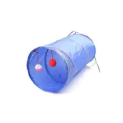 Foldable 2 Exits Exercising Cat Tunnel with A Hanging Ball, Length:50cm