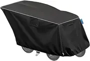 Cover Compatible with Angeles Bye Bye Buggy, 6 Passenger Seater Stroller Cover, Heavy Duty 600D Oxford Cloth, Waterproof & Dustproof, Black(Cover Only) (Black, 6 Passenger Cover)
