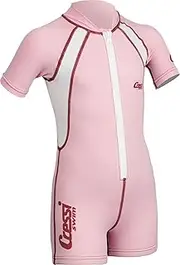 Cressi DG001103 Shorty Wetsuit, Kids' Size, Unisex, 0.06 inch (1.5 mm) Thick, Neoprene & Elastane, Pink (4 Years Old)
