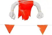 Safety Hivis Bunting - Bunting Red and White 30 metre roll High-Visibility Safety Bunting Flags for construction and events