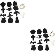 2sets Rainbow Scratch Paper Kit Craft Paper for Halloween Boys and Girls Activity Party Favor 12pcs*2