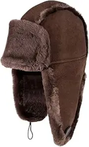 [OZWEAR UGG] Button Aviator hat (L/XL, Chocolate)