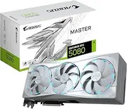 Gigabyte AORUS GeForce RTX 5080 Master ICE 16G Graphics Card - 16GB GDDR7, 256bit, PCI-E 5.0, 2805MHz Core Clock, 3 x DP 2.1a, 1 x HDMI 2.1b, NVIDIA DLSS 4, GV-N5080AORUSM ICE-16GD