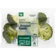 Woolworths Washed & Ready To Cook Broccoli Florets 150g