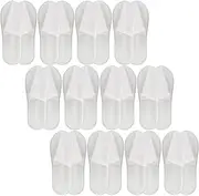 Beavorty 20 Pairs Disposable slippers plush house shoes spa hotel guest slippers foldable slippers pedicure slippers disposable Nail supplies non-woven fabric men and women household white