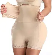 [NonEcho] Women Tummy Control Shorts Body Shaper Padded Butt Briefs Booster Hip Enchancer Underwear Slimming Shapewear