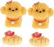 BUGUUYO 1 Set Mini Dog Figurines Cute Resin Puppy Dashboard Ornament for Car Interior Animal Decor for Tabletop Desk Garden Bonsai Compatibility Design Easy Installation