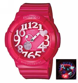 日本卡西歐BABY-G霓虹背光錶型號  :BGA-130-4BDR 可刷卡/免運費