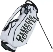 PSYCHO BUNNY Golf Men's Stand Caddy Bag CHECKART 9 x 46 in 2.8kg White PBMG4SC5