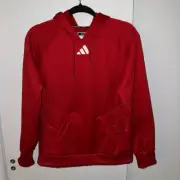 Adidas Athletic Hooded Pullover Sweatshirt Red Size Small NWT