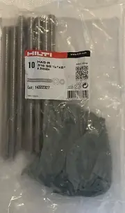 1X -10 NEW Hilti 1/2" x 8" HAS-R Anchor Rod & Hardware 316SS Stainless 2045004