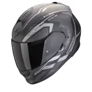EXO-491 Kripta Matt Black-Silver Full Face Helmet