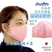 在飛比找樂天市場購物網優惠-日本 namioto純手工純棉雙層口罩 3D 立體口罩 紅色