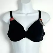 Berlei Barely There Ladies Cotton Rich Underwire Bra size 16C underwear Black