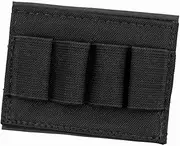 NUZAMAS Nylon External Patches 4-Hole Hunting Pouch Tactical Hook and Loop Closure Bulk Tool Hunting Accessories for Tactical Uniform Backpack Arm Pocket Tool Bag Black