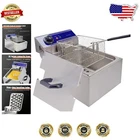 Electric Deep Fryer with 6L Oil Capacity and 1500W Heater, Home & Commercial Use