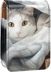 Lipstick Case,Portable Makeup Bag Cosmetic Pouch,Lipstick Holder Makeup Organizer,Blanket and Cat