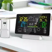 Digital LCD Indoor Outdoor Weather Station Clock Calendar Thermometer Wireless