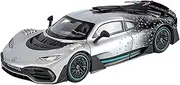 Scale Finished Model Car 1:18 for AMG ONE GT Miniature Sports Car Model Alloy Diecast Supercars Doors Opened Shock Absorption Miniature Replica Car(White)