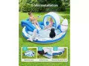Inflatable Play Center,Kiddie Pool with Slide for Children