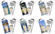Dubai FootWhere® Souvenir Zipper-Pulls. 6 Piece Set. Made in USA