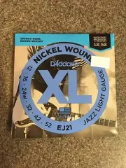 D'Addario Jazz Light, 12-52, Electric Guitar Strings EJ21 !