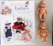Crochet Patterns ITTY BITTY BABIES includes (2) 5" Berenguer Baby Dolls