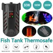 100/200W Aqua Fish Tank Submersible Aquarium Thermosafe Water LED Digital