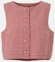 [Posse] Posse Rio gingham cotton top UK 12 red