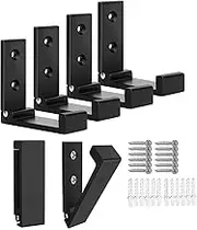 BLAZDEVE 6Pcs Foldable Coat Hook, Aluminium Alloy Folding Hooks with Screws, No Rust Durable Wall Mounted Hook for Coat Bag Backpack Hat Headphone, Black