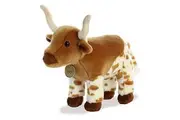 Aurora Realistic Miyoni Longhorn Stuffed Animal - Lifelike Detail - Cherished Companionship - Brown 11 Inches