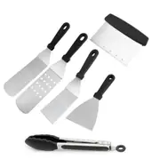 6PCS BBQ Grill Tools Set Stainless Steel Grilling Kit with for Camping Perfect Barbecue Utensil Gift for Men Women