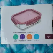 Tupperware Bordeaux PremiaGlass Container 1.5 Qt 6.3 cup oven fridge microwave