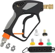 PWACCS Pressure Washer Gun with Swivel, Short Power Washer Gun, 5000 PSI