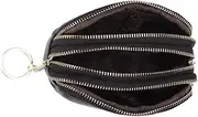 [WESIEVYA] Coin Purse with Keyring Portable Cowhide Wallet for Compartment Change Purse for Daily Use Shopping Travel and More