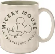 Silver Buffalo Mickey Est 1928 Outline Wax Resist 17oz Ceramic Pottery Mug