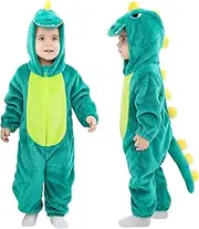 TONWHAR Infant And Toddler Halloween Cosplay Costume Kids' Animal Outfit Snowsuit(2-3T,Lake Blue Dinosaur)