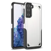 For Samsung Galaxy S21 Case, Shockproof Armor Protective Cover, Silver