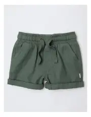 [Jack & Milly] Essentials Mack Textured Woven Short In Green