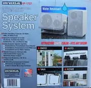 UNIVERSAL SP-1727 HOME MARINE AUTO 3-WAY ACOUSTIC SPEAKER SYSTEM NEW