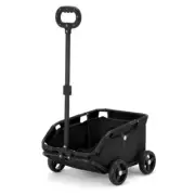 Black Compact Foldable Pet Stroller for Dogs and Cats - Lightweight Travel Pushc
