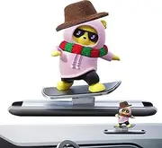 acime Skateboard Bear Dashboard,Cartoon Swing Bear Skateboard Doll Car Decoration - Cartoon Swing Bear Skateboard Doll, Cute Skateboard Bear for Car Dashboard