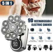 5 In 1 Bald Head Shavers Men Grooming Kit 9 Cutter Floating Head Electric Razor