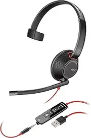 Plantronics - Blackwire 3215 - Wired Single-Ear (Mono) Headset with Boom Mic - USB-C to Connect to Your Mobile, PC or Mac