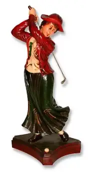 Lady Golfer Sports Golf Figurine Statue