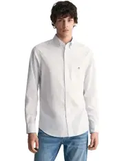 [Gant] Regular Fit Banker Stripe Poplin Shirt in Light Blue