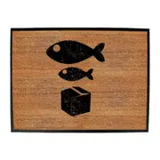 Rave Big Fish Little Fish Cardboard Box - Funny Novelty Doormat Man Cave Floor mat