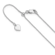 30 Inch Sterling Silver Adjustable .85mm Box Chain