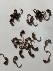 Copper Plate Clamshell Bead Tip knot cover Crimp Beads